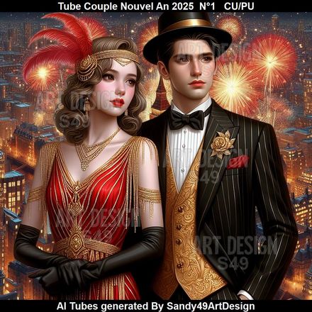 SAD - Tube Couple Nouvel An 2025 Rouge N°1