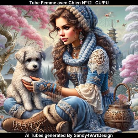 SAD - Tube Femme avec chien N°12