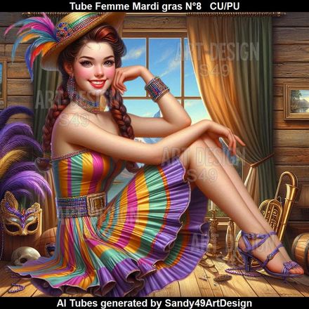 SAD - Tube Femme Mardi gras N°8