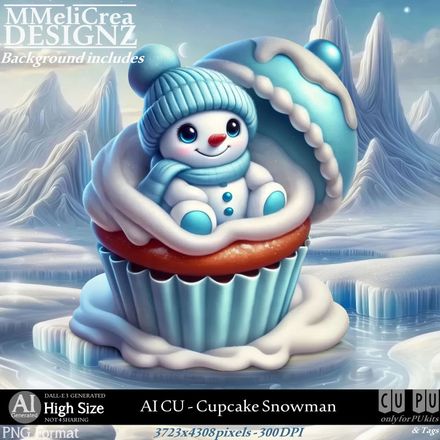 MMD - AI - CU Cupcake Snowman