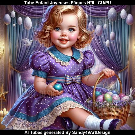 SAD - Tube Enfant Joyeuse Pâques N°9
