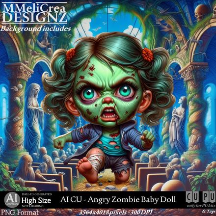 MMD - AI - CU Angry Zombie Baby Doll