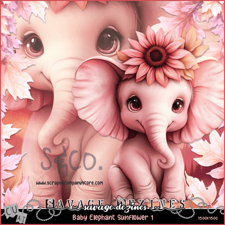 SD - Baby Elephant Sunflower 1 Exclusive