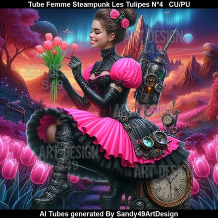 SAD - Tube Femme Steampunk Les Tulipes N°4