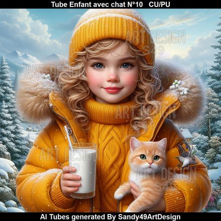 SAD - Tube Enfant avec chat N°10