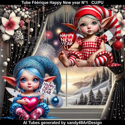 SAD - Tube Féérique Happy New Year N°1