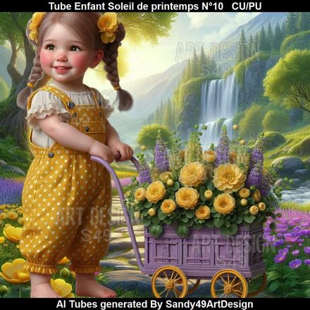 SAD - Tube Enfant Soleil de printemps N°10