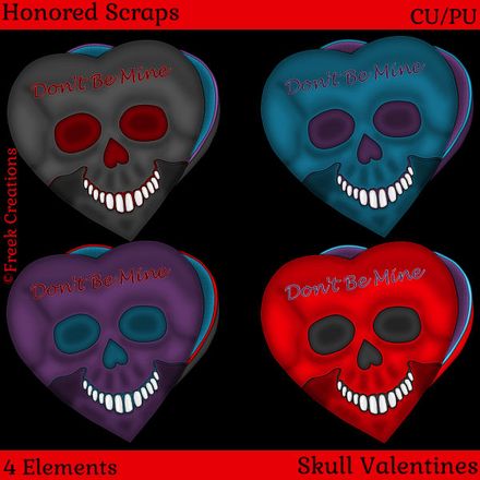 HS Skull Valentines (CU/PU)