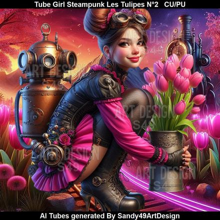 SAD - Tube Girl Steampunk Les Tulipes N°2