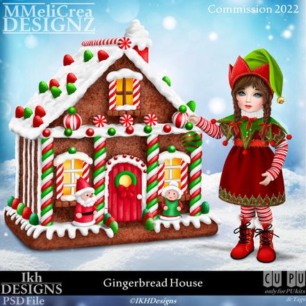MMD - CLASSIC - CU Gingerbread House (PSD Format)
