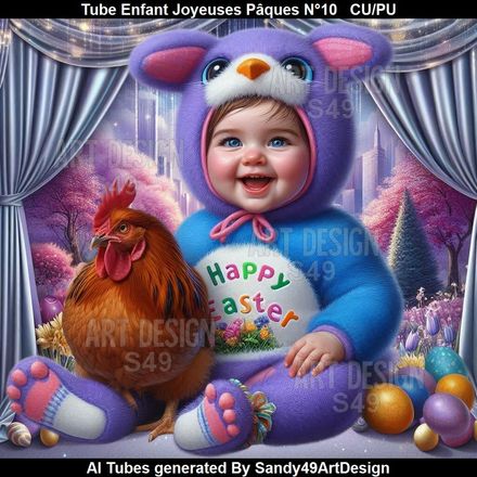 SAD - Tube Enfant Joyeuse Pâques N°10