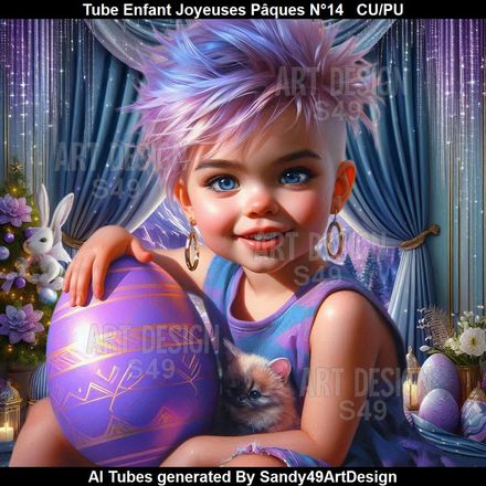 SAD - Tube Enfant Joyeuse Pâques N°14
