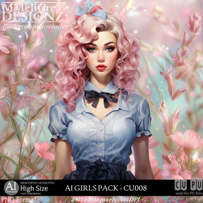 MMD - AI - GIRLS PACK - CU008