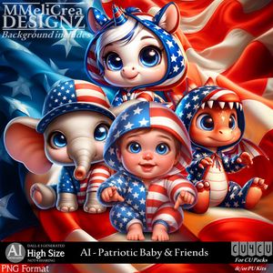 MMD - AI - CU4CU Patriotic Baby &amp; Friends