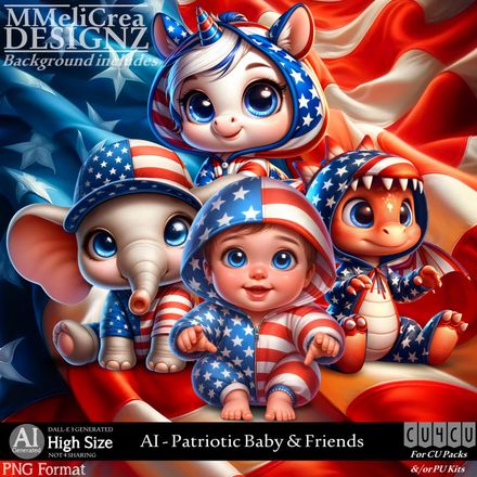MMD - AI - CU4CU Patriotic Baby &amp; Friends