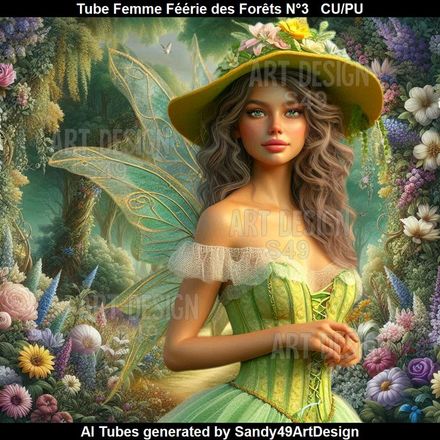 SAD - Tube Femme Féérie des Forêts N°3