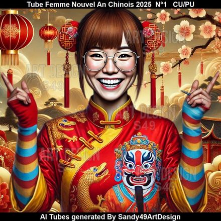 SAD - Tube Femme Nouvel An Chinois 2025  N°1