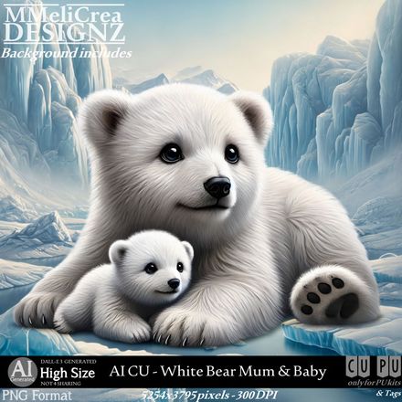 MMD - AI - CU White Bear Mum &amp; Baby
