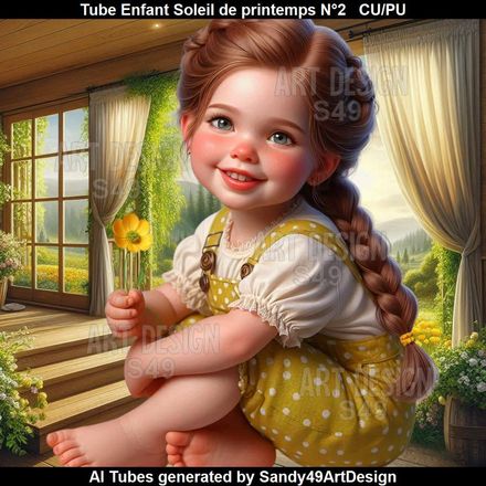 SAD - Tube Enfant Soleil de printemps N°2