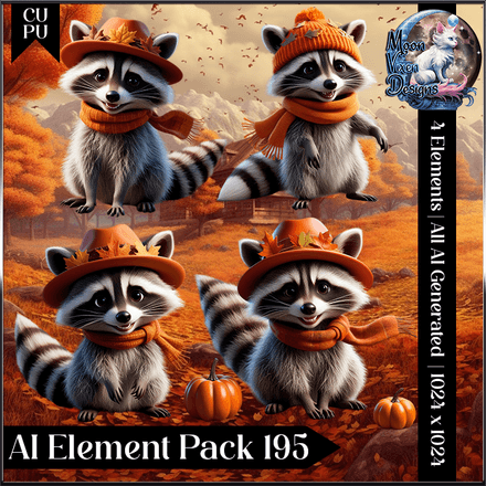 MVD - AI CU/PU Element Pack 195 Autumn Raccoons