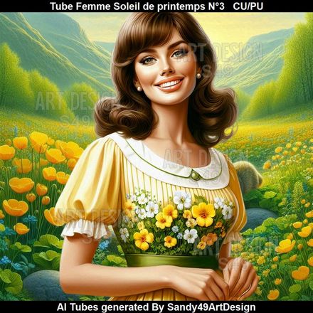SAD - Tube Femme Soleil de printemps N°3