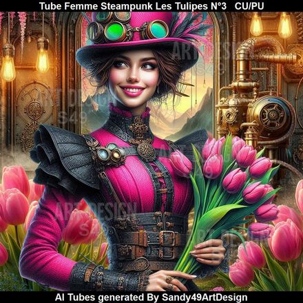 SAD - Tube Femme Steampunk Les Tulipes N°3