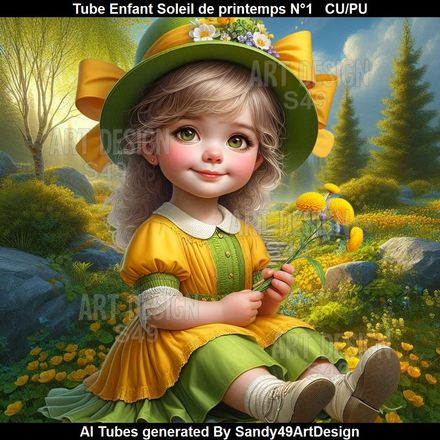 SAD - Tube Enfant Soleil de printemps N°1