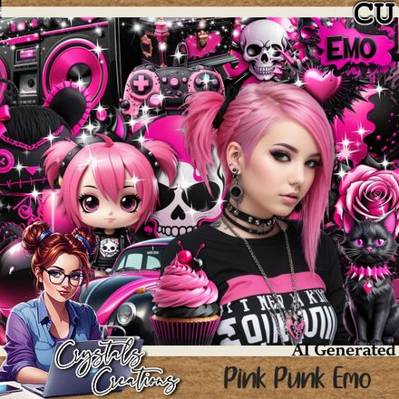 CC-Pink Punk Emo