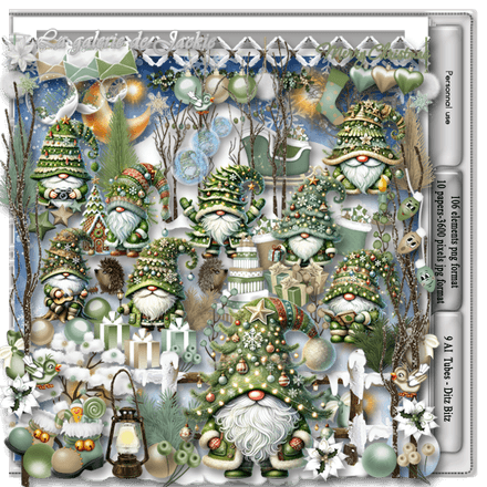 GJ-PU Kit Whimsical Christmas Gnomes FS