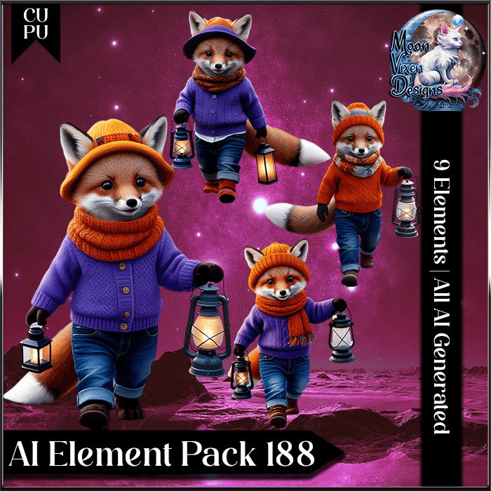 MVD - AI Element Pack 188 Autumn Foxes