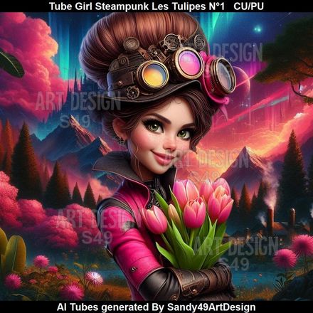 SAD - Tube Girl Steampunk Les Tulipes N°1