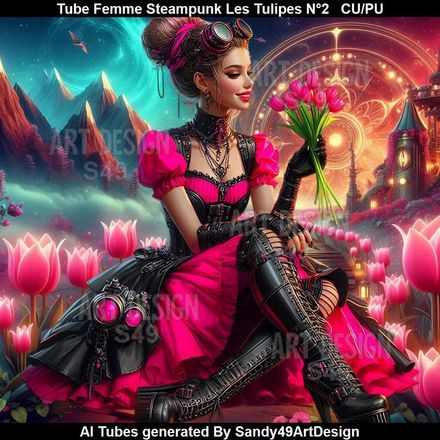 SAD - Tube Femme Steampunk Les Tulipes N°2