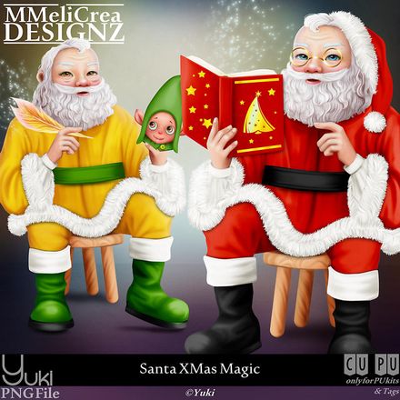 MMD - CLASSIC - Tube - CU Santa XMas Magic (PNG Format)