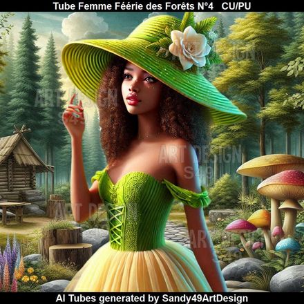 SAD - Tube Femme Féérie des Forêts N°4