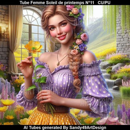 SAD - Tube Femme Soleil de printemps N°11