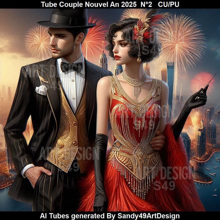 SAD - Tube Couple Nouvel An 2025 Rouge N°2