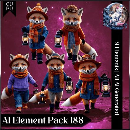 MVD - AI Element Pack 188 Autumn Foxes
