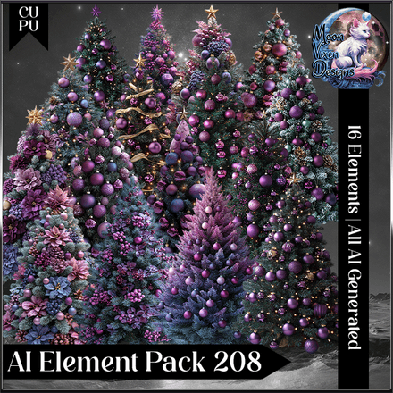 MVD - AI CU/PU Element Pack 208 Purple Xmas Trees