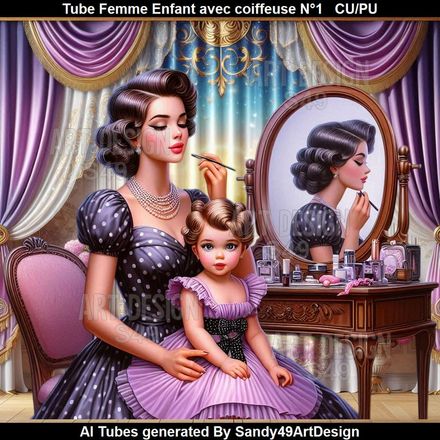 SAD - Tube Femme Enfant avec coiffeuse N°1