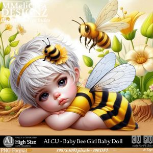 MMD - AI - CU Baby Bee Girl Baby Doll