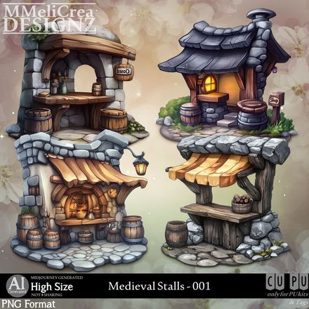 MMD - AI - Medieval Stalls - CU001