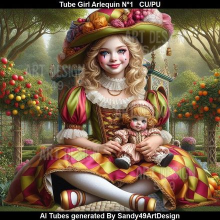 SAD - Tube Girl Arlequin N°1