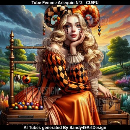 SAD - Tube Femme Arlequin N°3