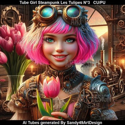 SAD - Tube Girl Steampunk Les Tulipes N°3