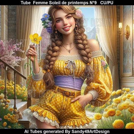SAD - Tube Femme Soleil de printemps N°9