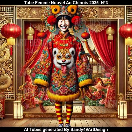 SAD - Tube Femme Nouvel An Chinois 2025  N°3