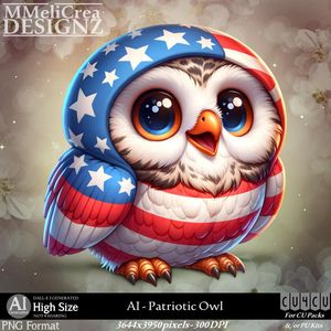 MMD - AI - CU4CU - Patriotic Owl