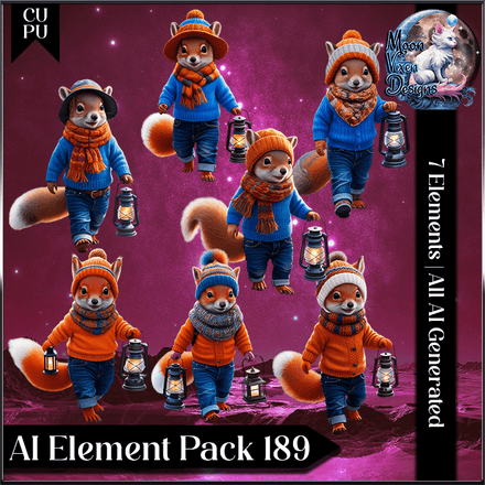 MVD - AI Element Pack 189 Autumn Squirrels