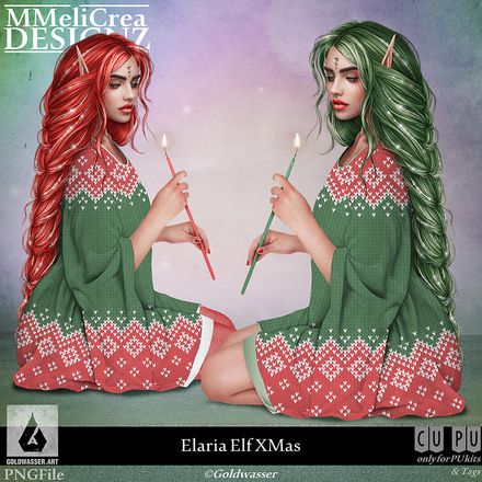 MMD - CLASSIC - Tube - CU Elaria Elf XMas (PNG Format)