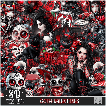 SD - Goth Valentines Kit